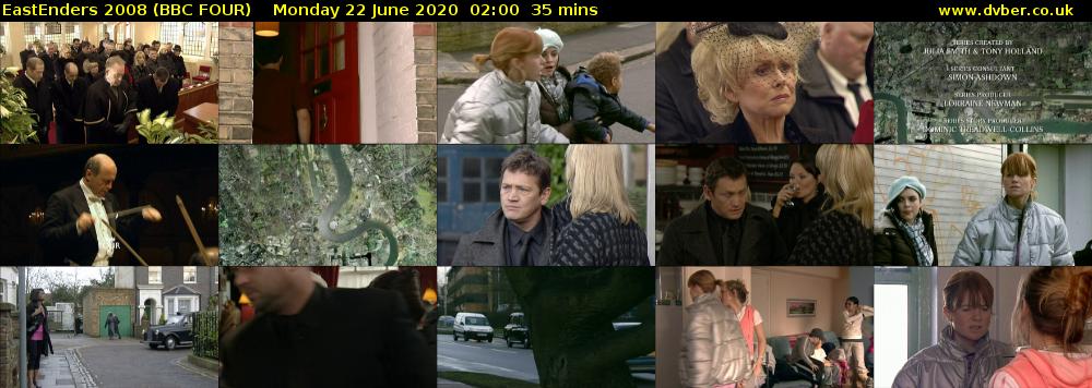 EastEnders 2008 (BBC FOUR) Monday 22 June 2020 02:00 - 02:35