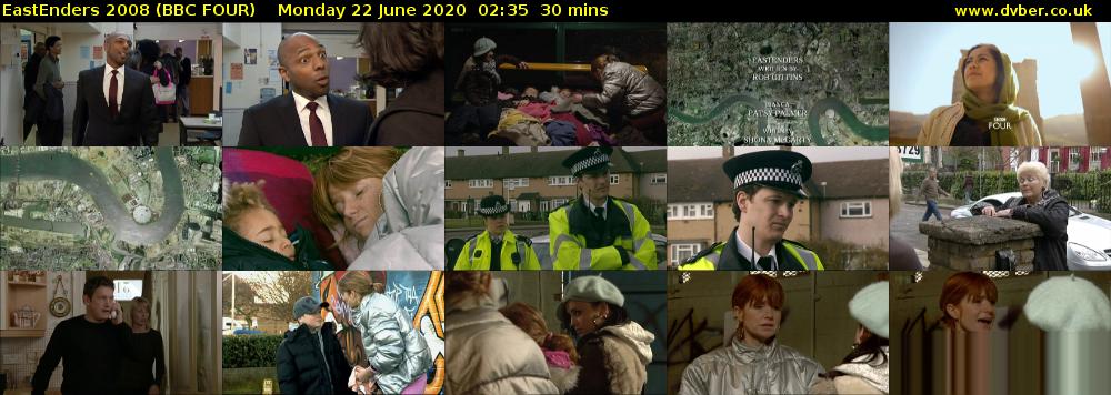 EastEnders 2008 (BBC FOUR) Monday 22 June 2020 02:35 - 03:05