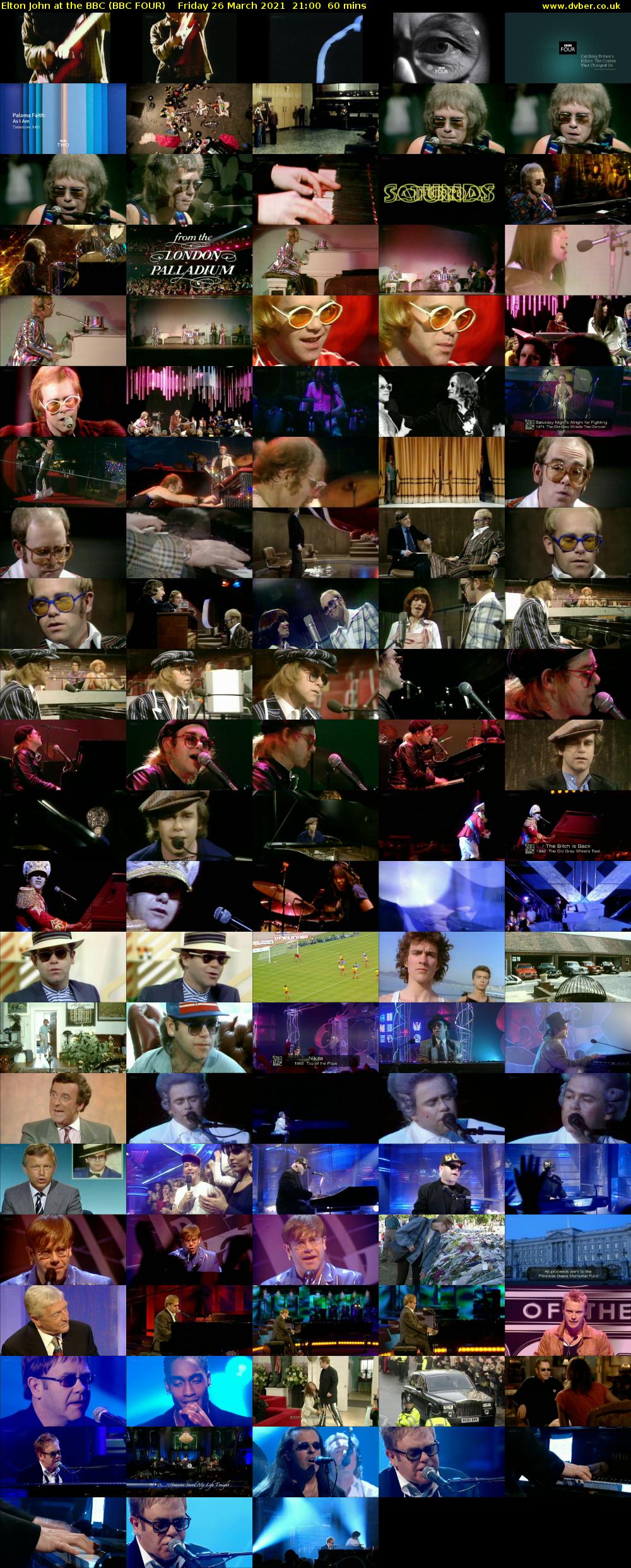 Elton John at the BBC (BBC FOUR) Friday 26 March 2021 21:00 - 22:00