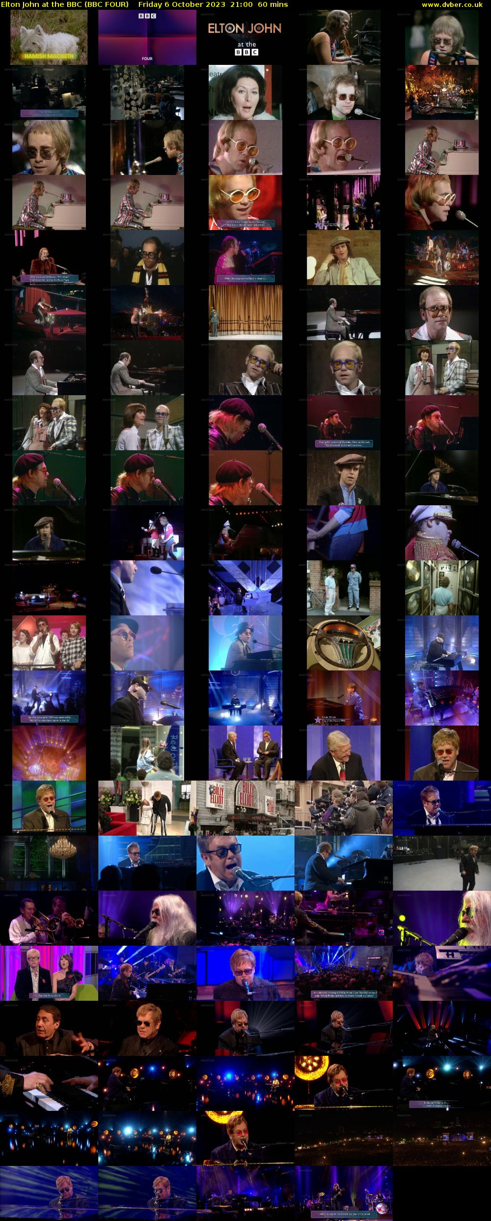Elton John at the BBC (BBC FOUR) Friday 6 October 2023 21:00 - 22:00