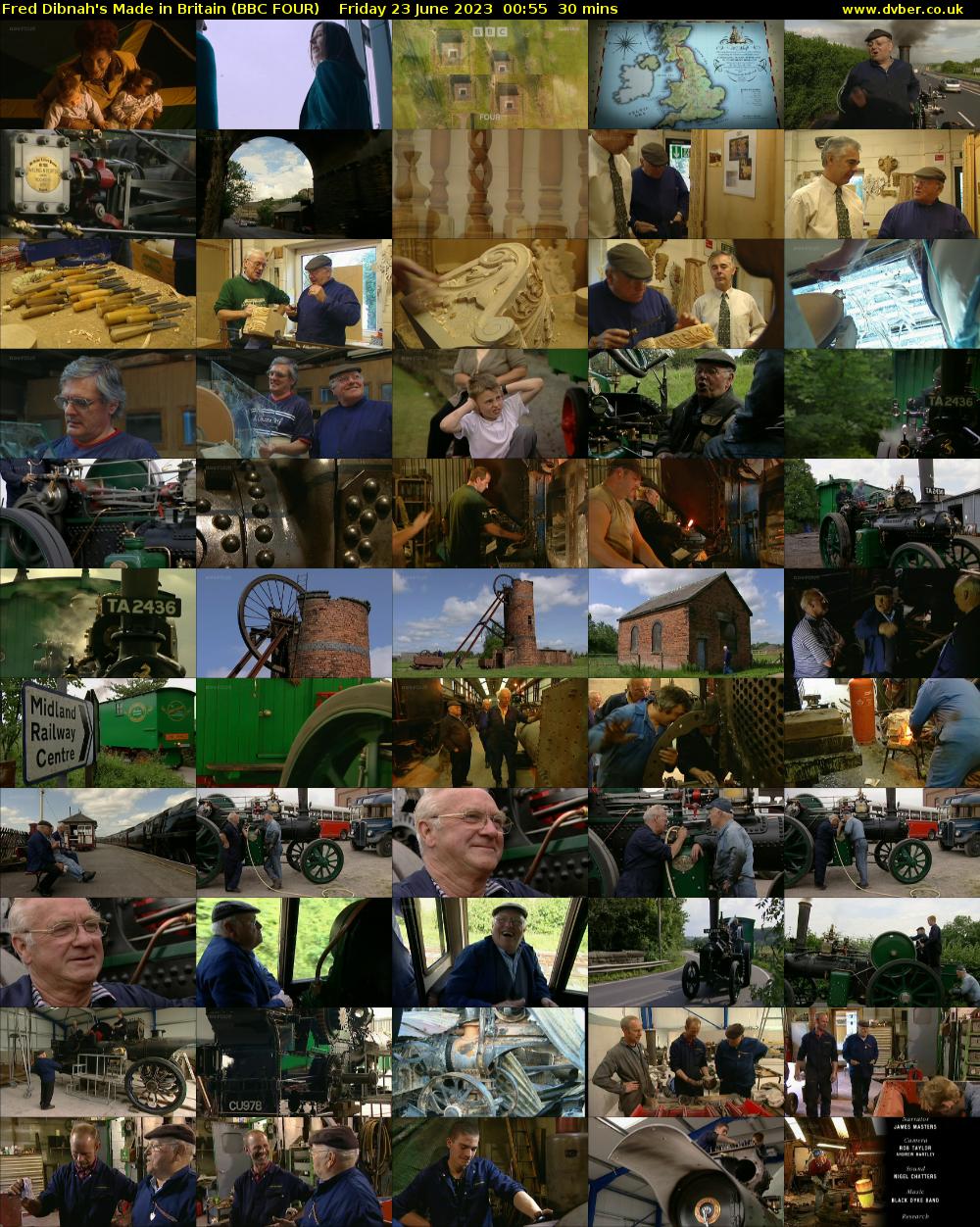 Fred Dibnah's Made in Britain (BBC FOUR) Friday 23 June 2023 00:55 - 01:25