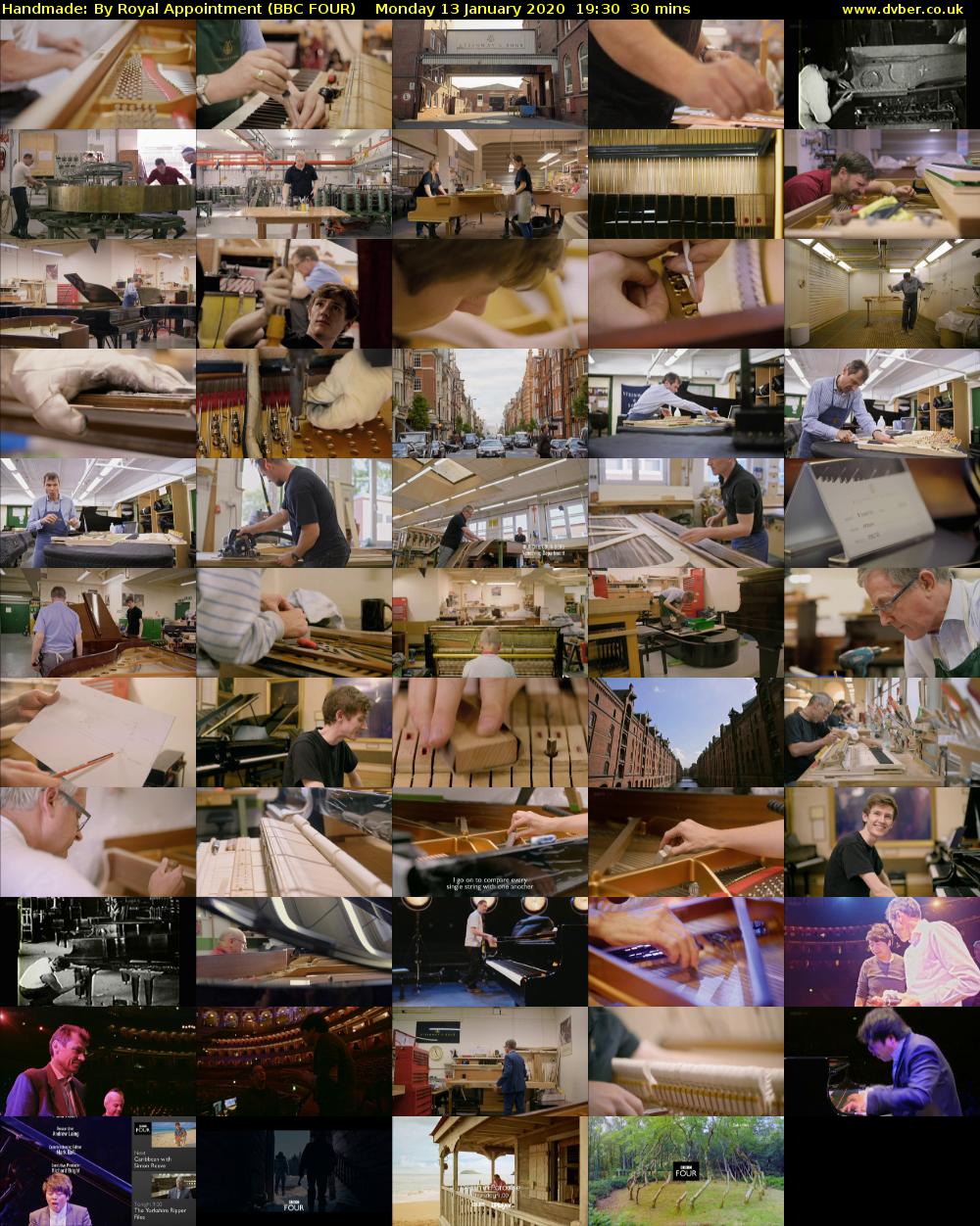 Handmade: By Royal Appointment (BBC FOUR) Monday 13 January 2020 19:30 - 20:00