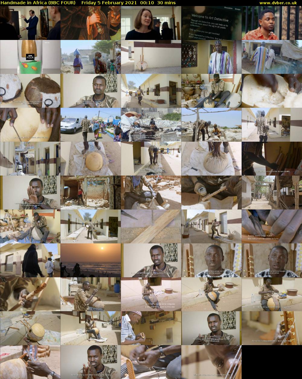 Handmade in Africa (BBC FOUR) Friday 5 February 2021 00:10 - 00:40