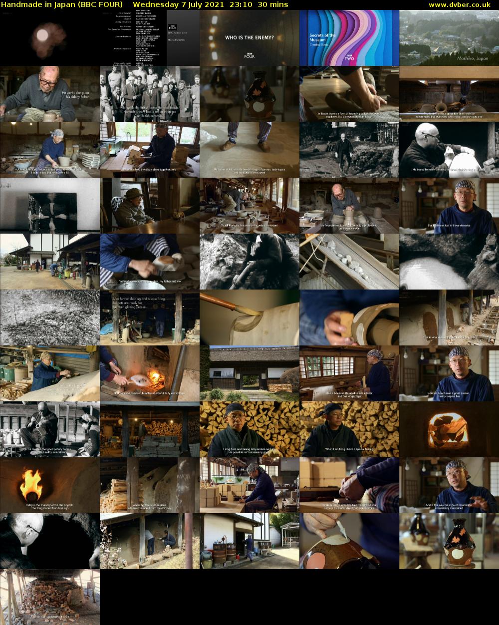 Handmade in Japan (BBC FOUR) Wednesday 7 July 2021 23:10 - 23:40