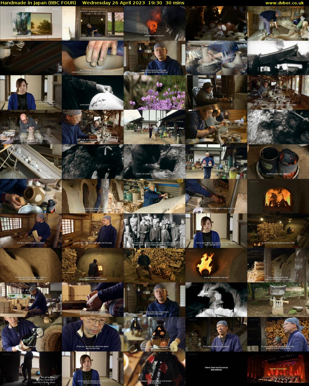 Handmade in Japan (BBC FOUR) Wednesday 26 April 2023 19:30 - 20:00