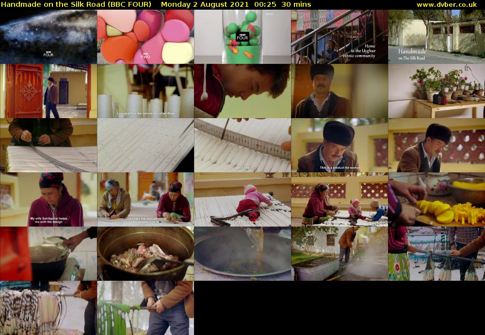 Handmade on the Silk Road (BBC FOUR) Monday 2 August 2021 00:25 - 00:55