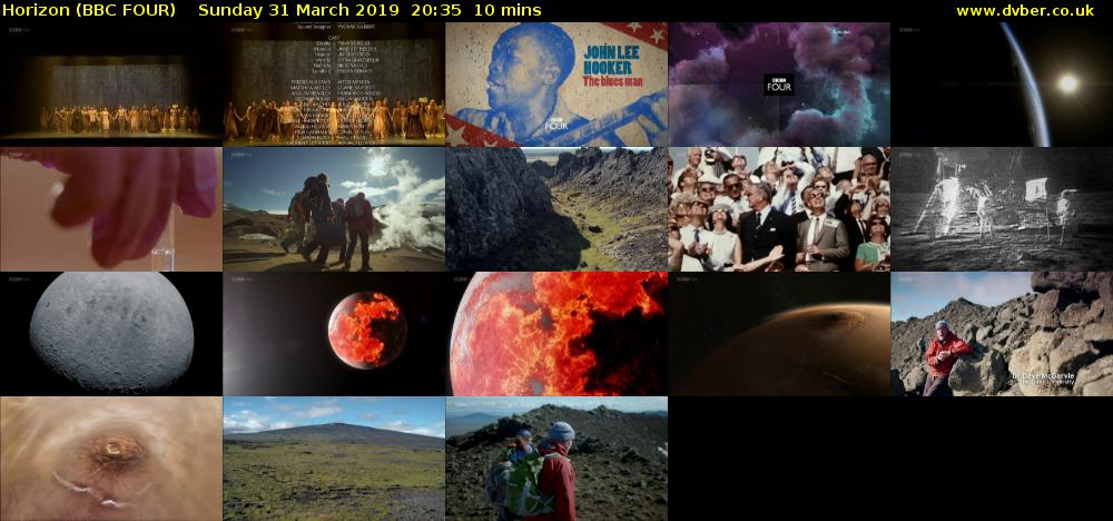 Horizon (BBC FOUR) Sunday 31 March 2019 20:35 - 20:45