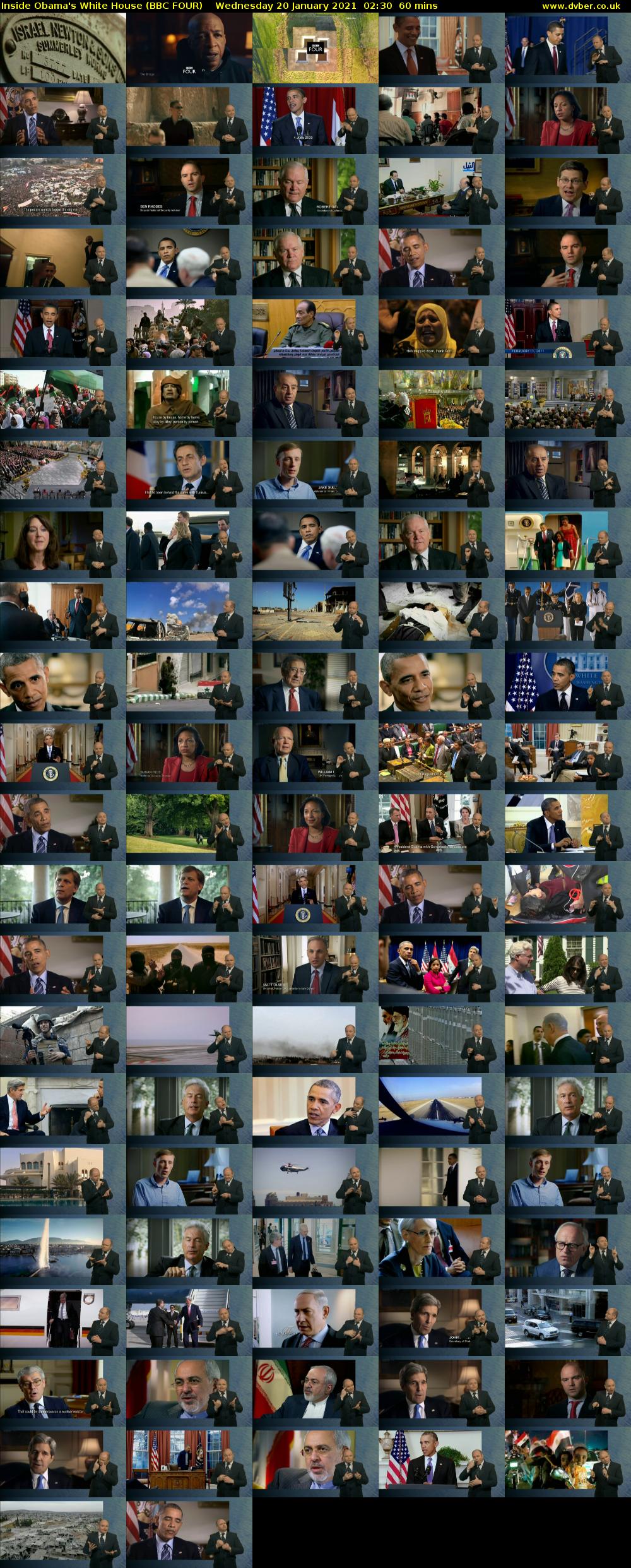 Inside Obama's White House (BBC FOUR) Wednesday 20 January 2021 02:30 - 03:30