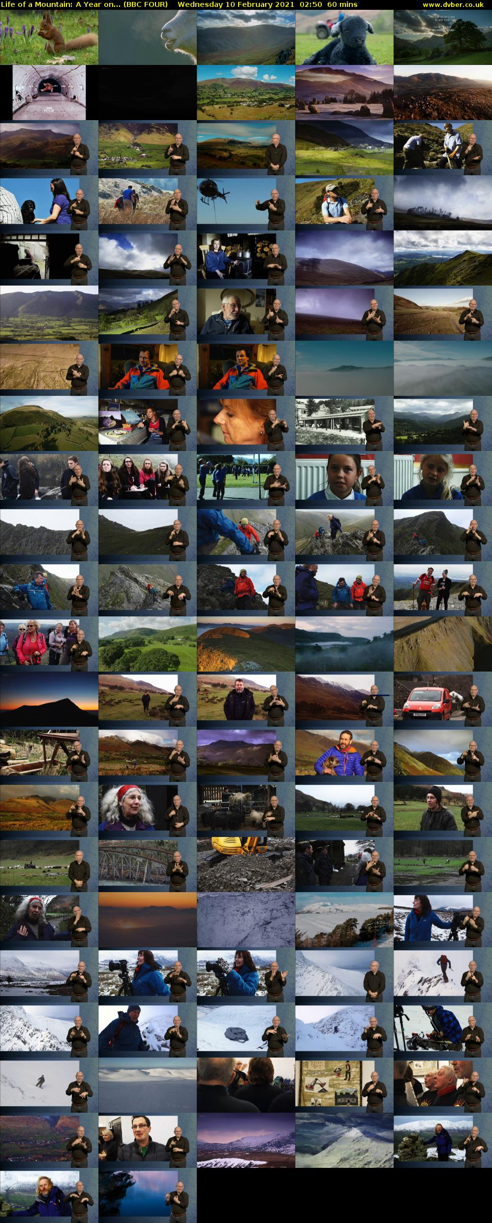 Life of a Mountain: A Year on... (BBC FOUR) Wednesday 10 February 2021 02:50 - 03:50
