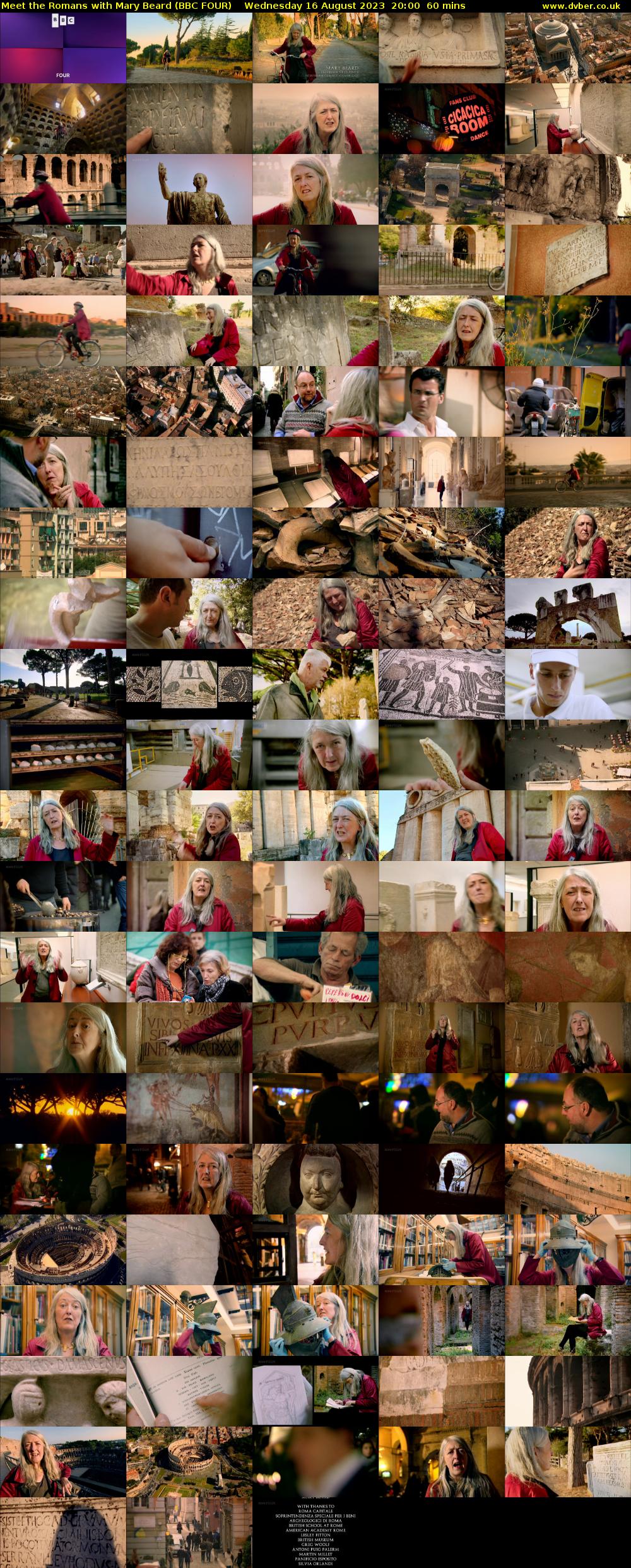 Meet the Romans with Mary Beard (BBC FOUR) Wednesday 16 August 2023 20:00 - 21:00