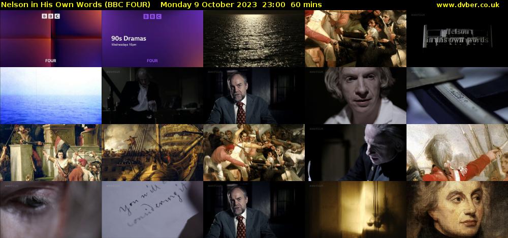 Nelson in His Own Words (BBC FOUR) Monday 9 October 2023 23:00 - 00:00