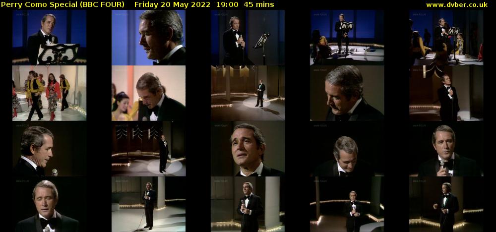 Perry Como Special (BBC FOUR) Friday 20 May 2022 19:00 - 19:45