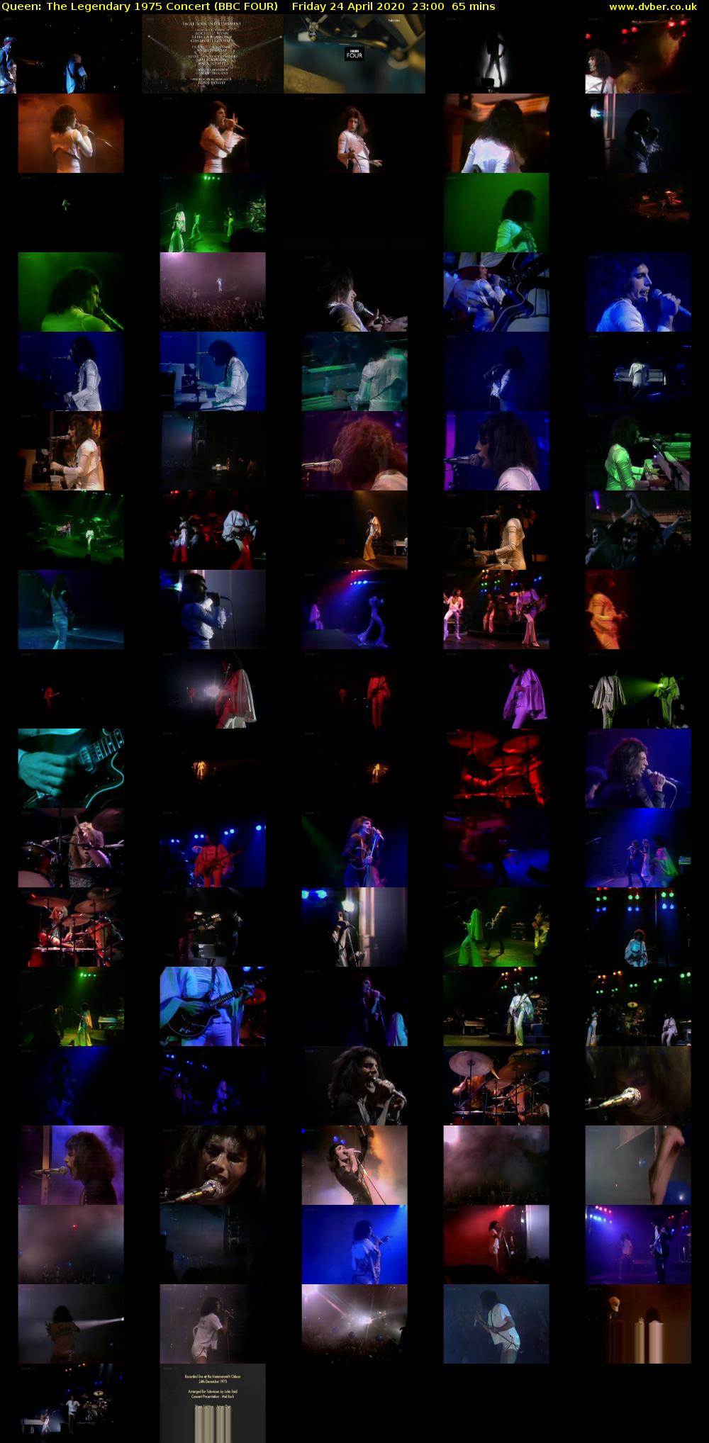 Queen: The Legendary 1975 Concert (BBC FOUR) Friday 24 April 2020 23:00 - 00:05