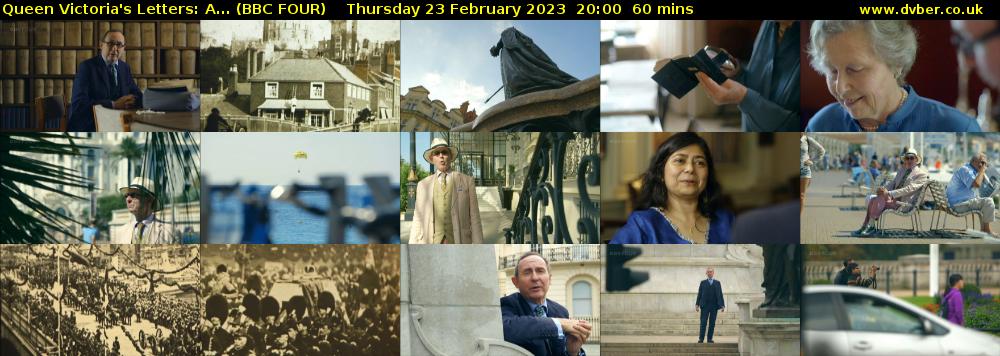 Queen Victoria's Letters: A... (BBC FOUR) Thursday 23 February 2023 20:00 - 21:00