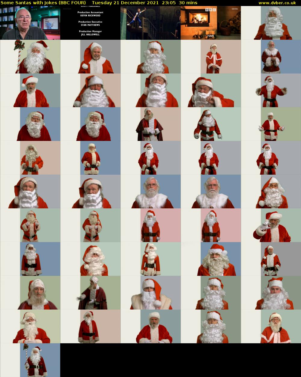 Some Santas with Jokes (BBC FOUR) Tuesday 21 December 2021 23:05 - 23:35