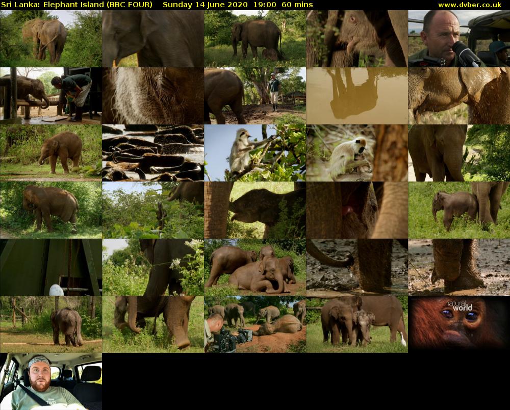 Sri Lanka: Elephant Island (BBC FOUR) Sunday 14 June 2020 19:00 - 20:00