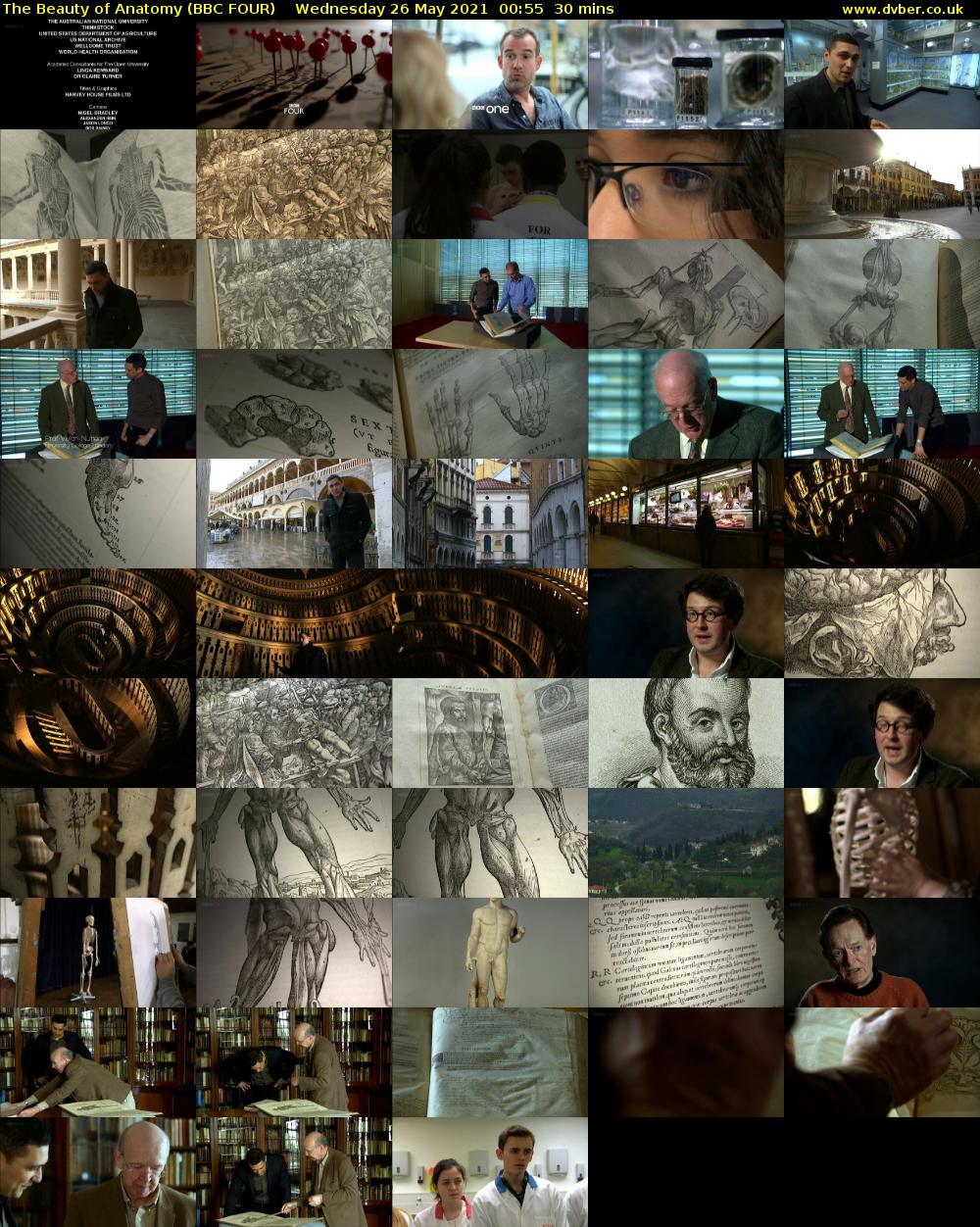 The Beauty of Anatomy (BBC FOUR) Wednesday 26 May 2021 00:55 - 01:25
