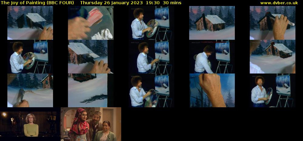 The Joy of Painting (BBC FOUR) Thursday 26 January 2023 19:30 - 20:00
