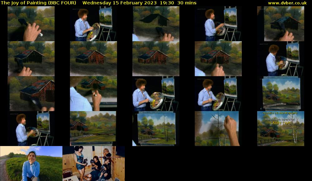 The Joy of Painting (BBC FOUR) Wednesday 15 February 2023 19:30 - 20:00