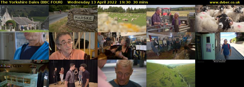 The Yorkshire Dales (BBC FOUR) Wednesday 13 April 2022 19:30 - 20:00