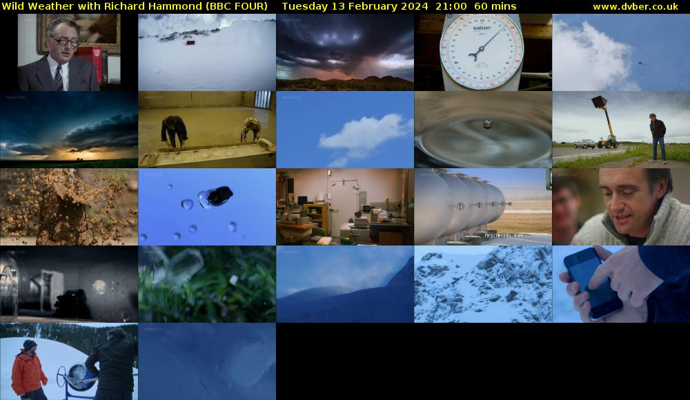Wild Weather with Richard Hammond (BBC FOUR) Tuesday 13 February 2024 21:00 - 22:00