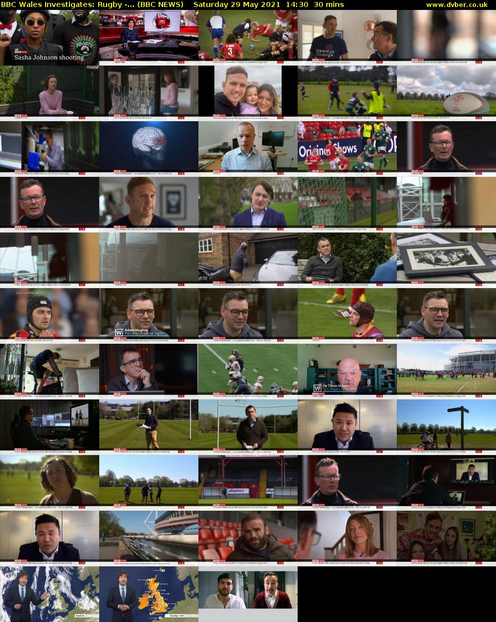 BBC Wales Investigates: Rugby -... (BBC NEWS) Saturday 29 May 2021 14:30 - 15:00