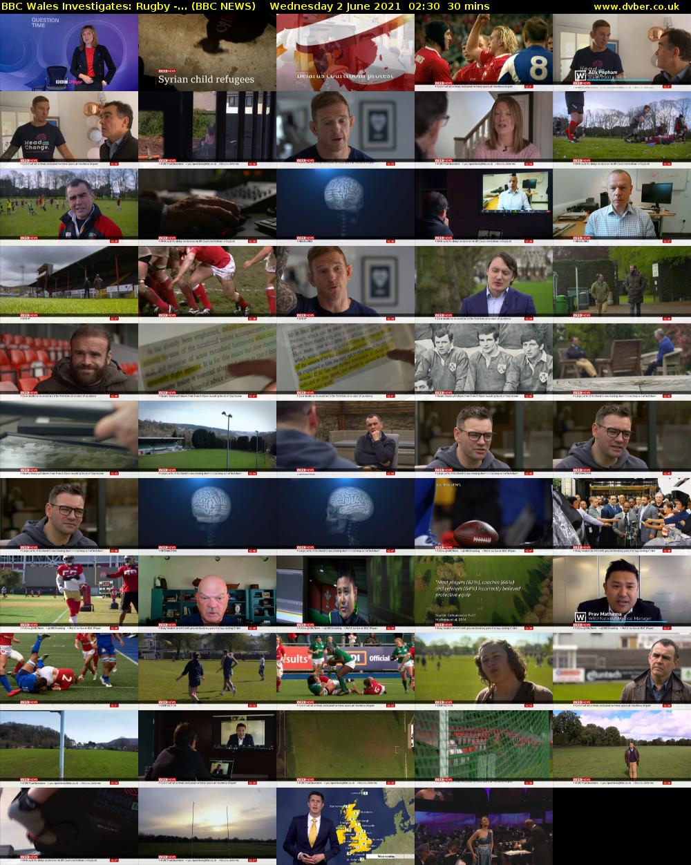 BBC Wales Investigates: Rugby -... (BBC NEWS) Wednesday 2 June 2021 02:30 - 03:00