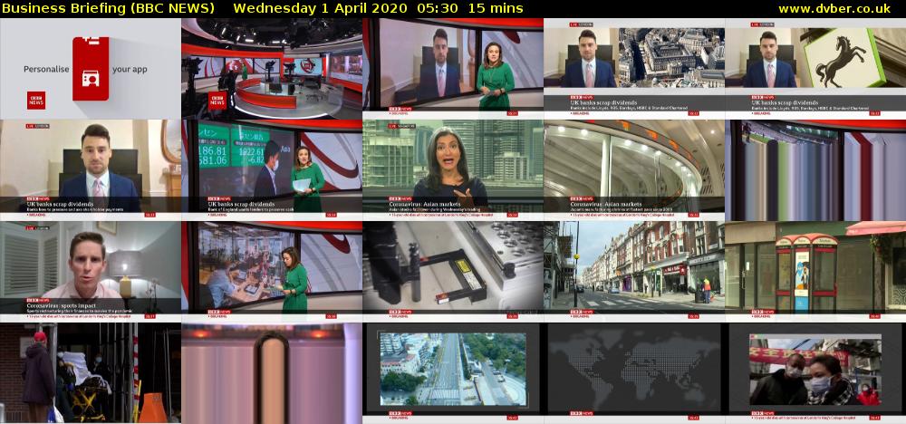Business Briefing (BBC NEWS) Wednesday 1 April 2020 05:30 - 05:45