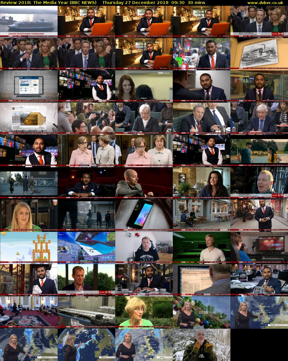 Review 2018: The Media Year (BBC NEWS) Thursday 27 December 2018 09:30 - 10:00