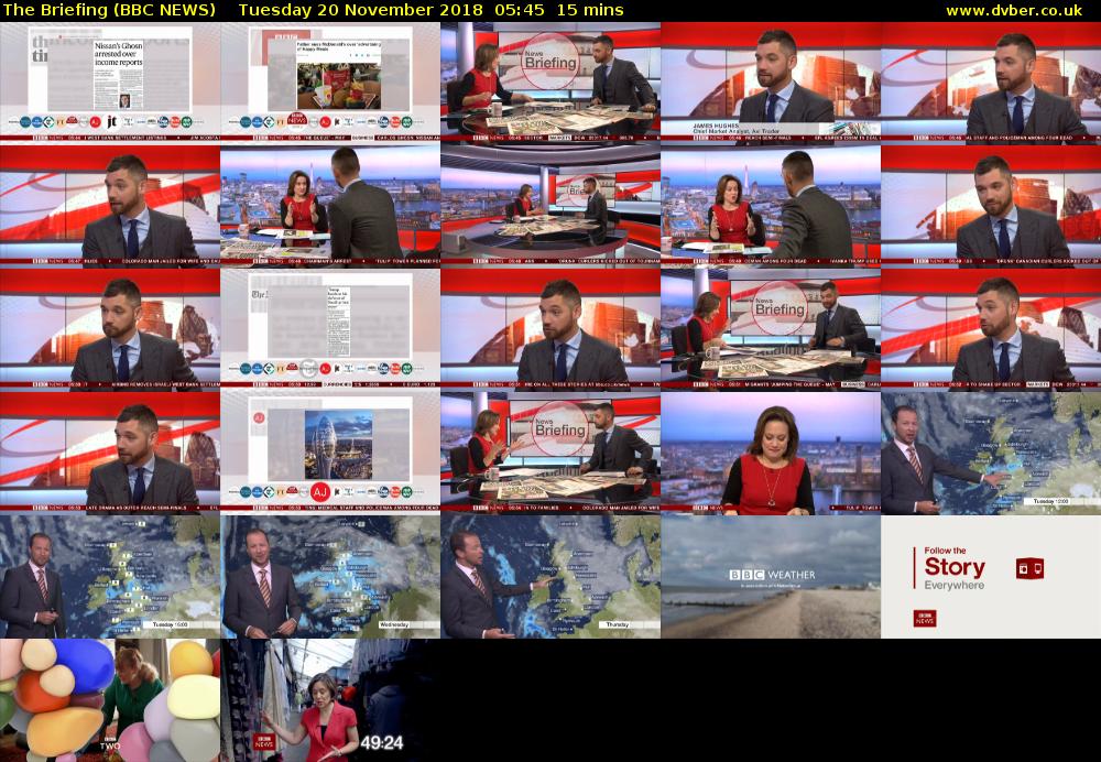 The Briefing (BBC NEWS) Tuesday 20 November 2018 05:45 - 06:00