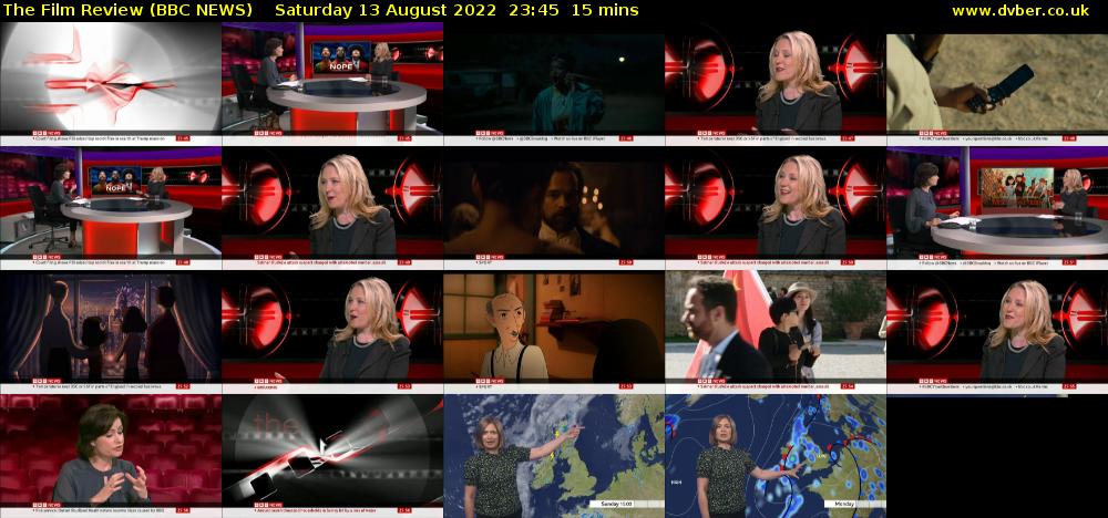 The Film Review (BBC NEWS) Saturday 13 August 2022 23:45 - 00:00