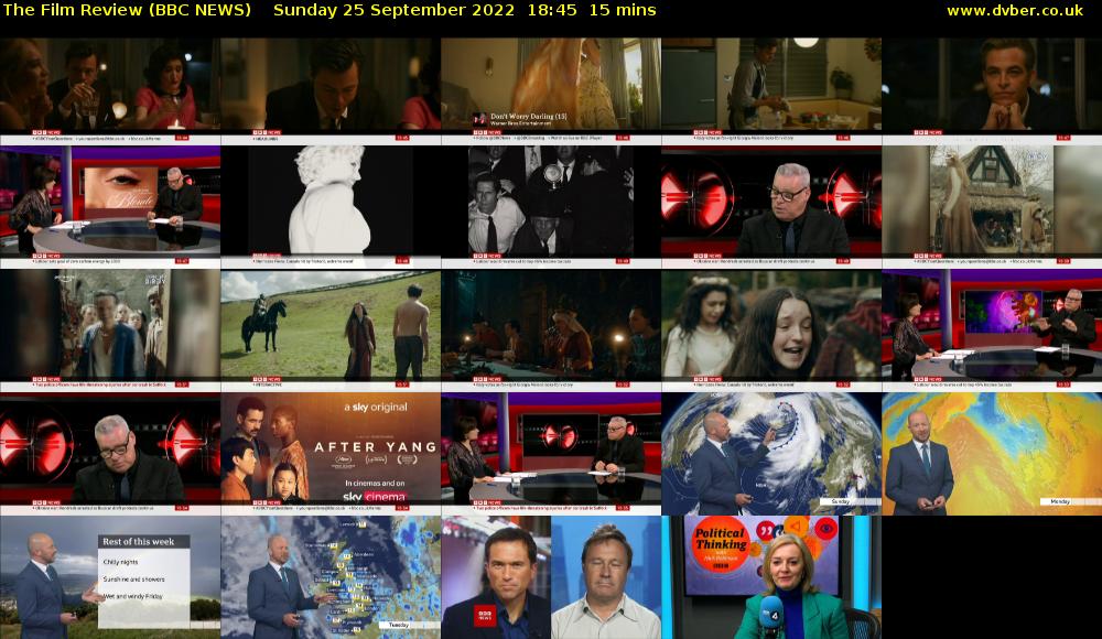 The Film Review (BBC NEWS) Sunday 25 September 2022 18:45 - 19:00