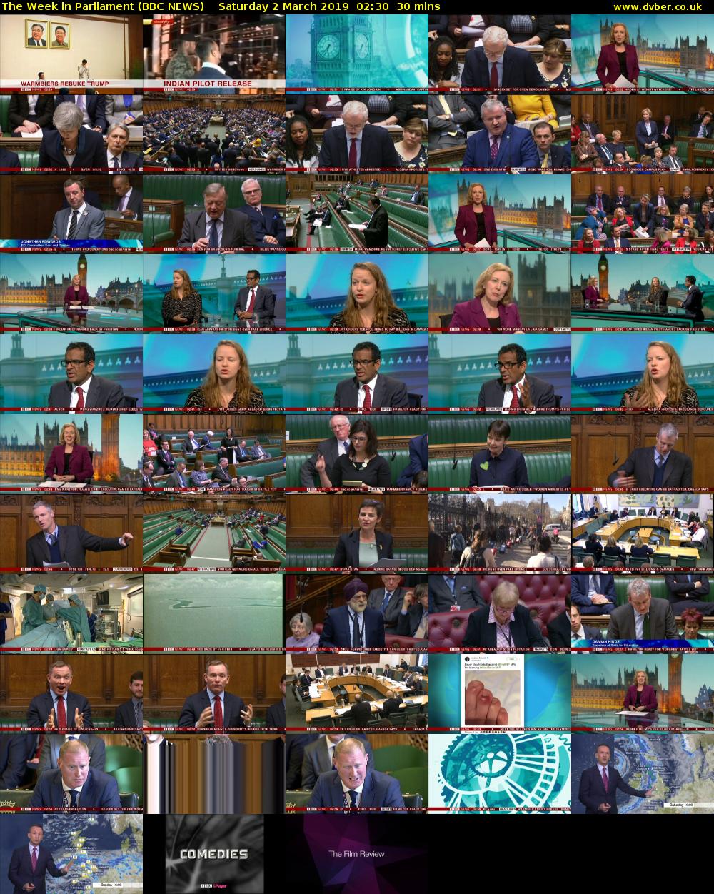 The Week in Parliament (BBC NEWS) Saturday 2 March 2019 02:30 - 03:00