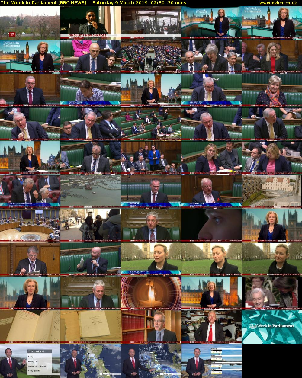 The Week in Parliament (BBC NEWS) Saturday 9 March 2019 02:30 - 03:00