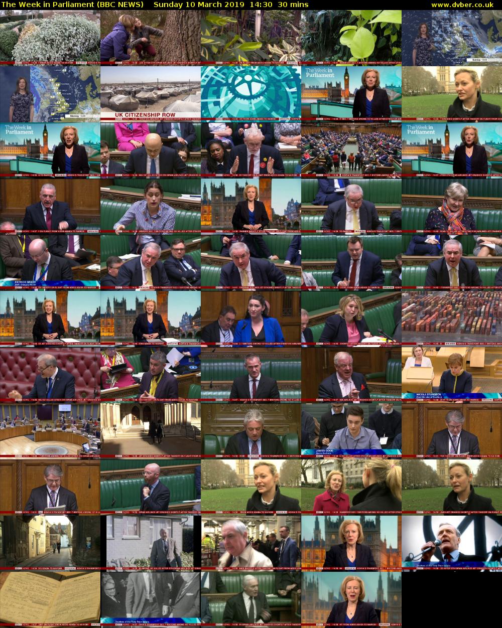The Week in Parliament (BBC NEWS) Sunday 10 March 2019 14:30 - 15:00