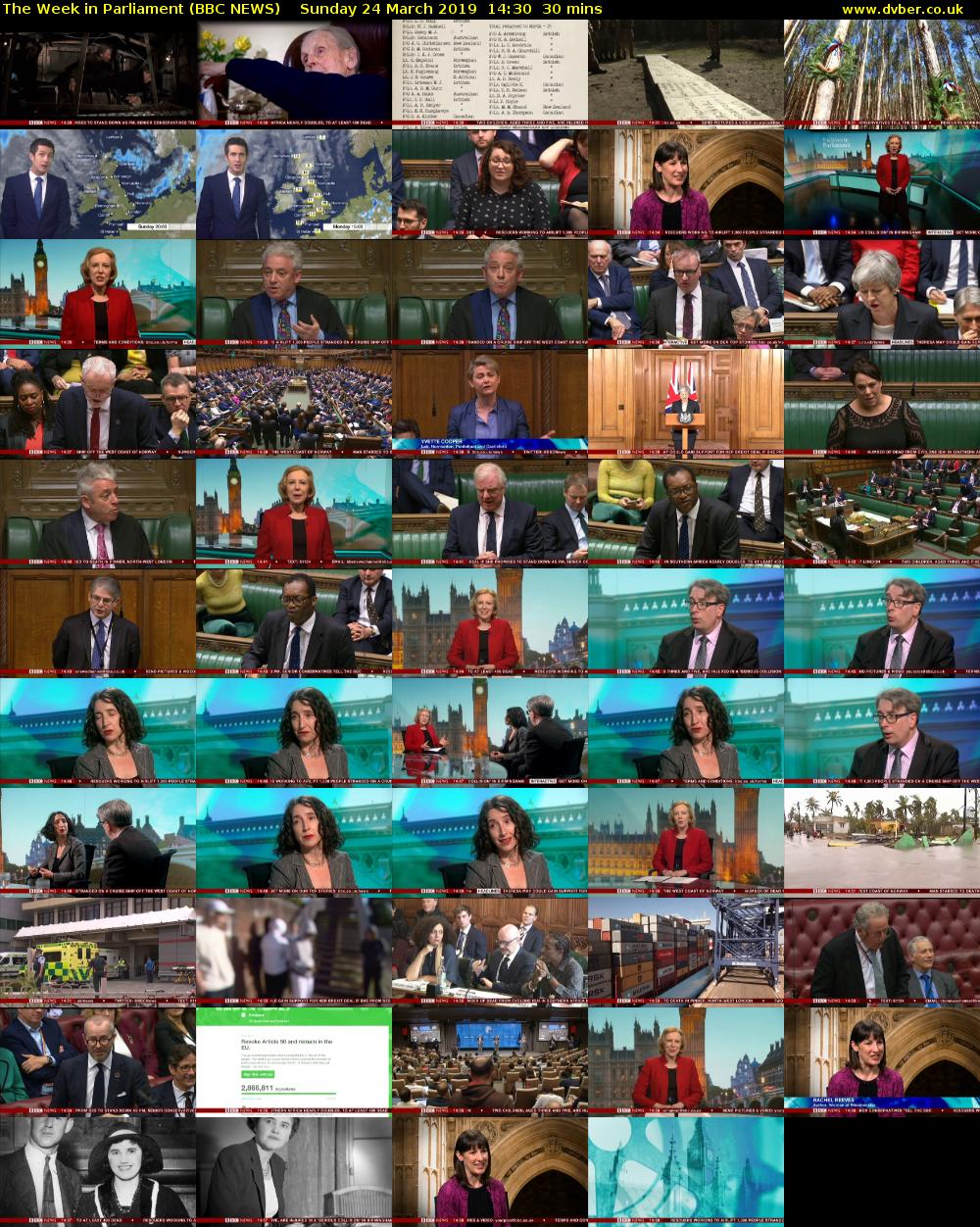 The Week in Parliament (BBC NEWS) Sunday 24 March 2019 14:30 - 15:00