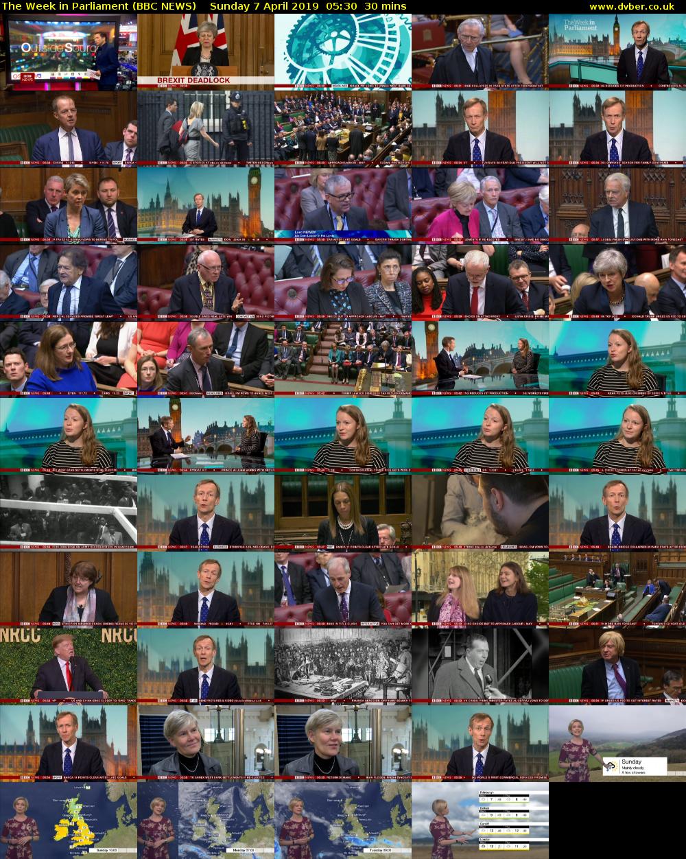 The Week in Parliament (BBC NEWS) Sunday 7 April 2019 05:30 - 06:00