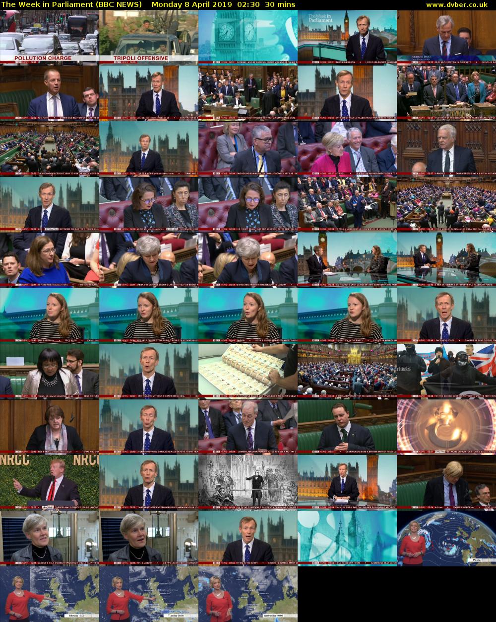 The Week in Parliament (BBC NEWS) Monday 8 April 2019 02:30 - 03:00
