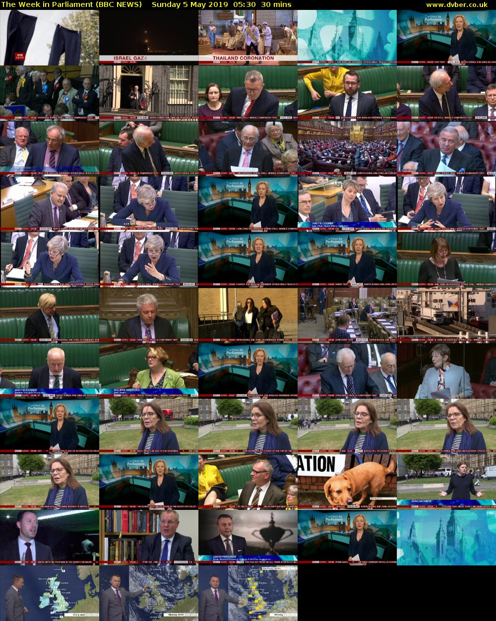 The Week in Parliament (BBC NEWS) Sunday 5 May 2019 05:30 - 06:00