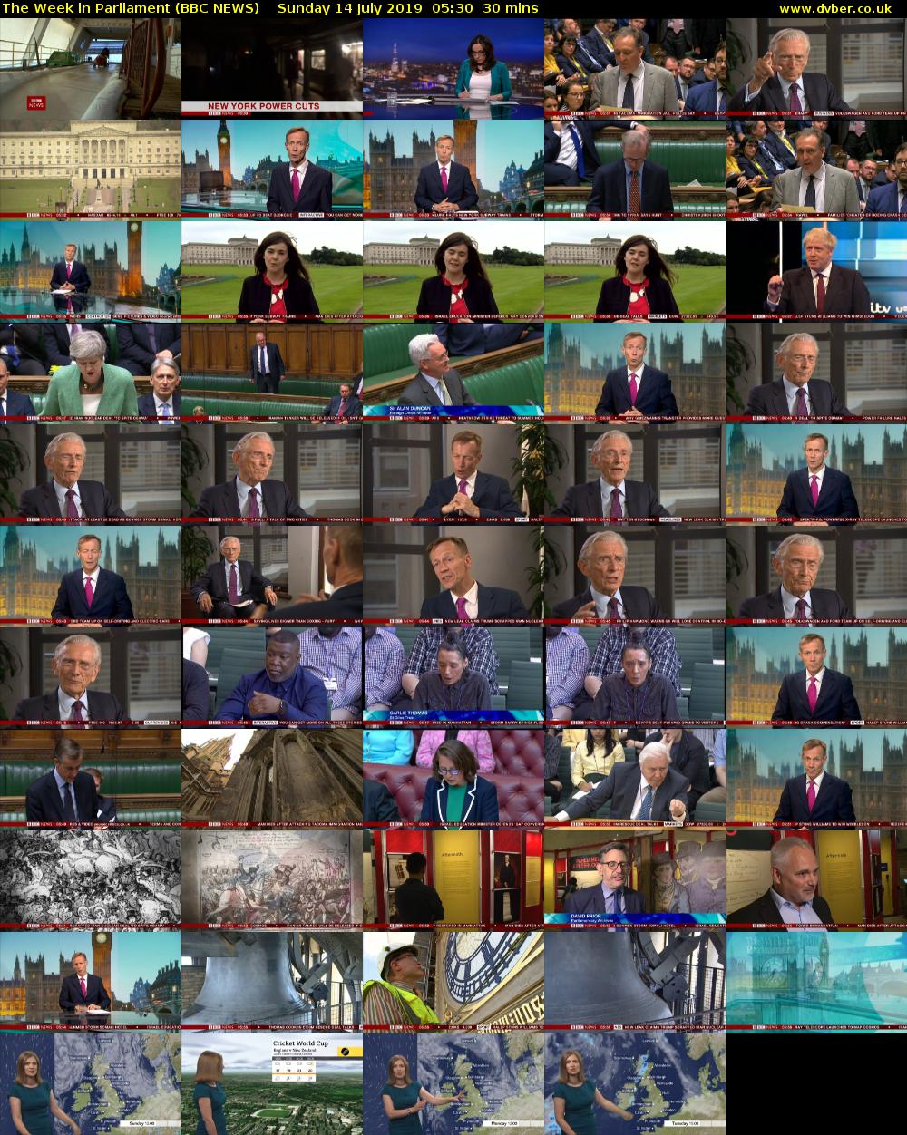 The Week in Parliament (BBC NEWS) Sunday 14 July 2019 05:30 - 06:00