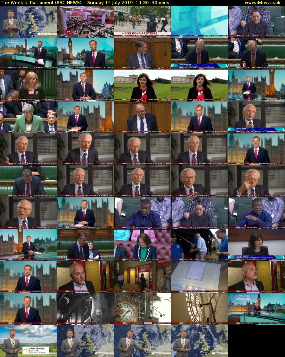 The Week in Parliament (BBC NEWS) Sunday 14 July 2019 14:30 - 15:00