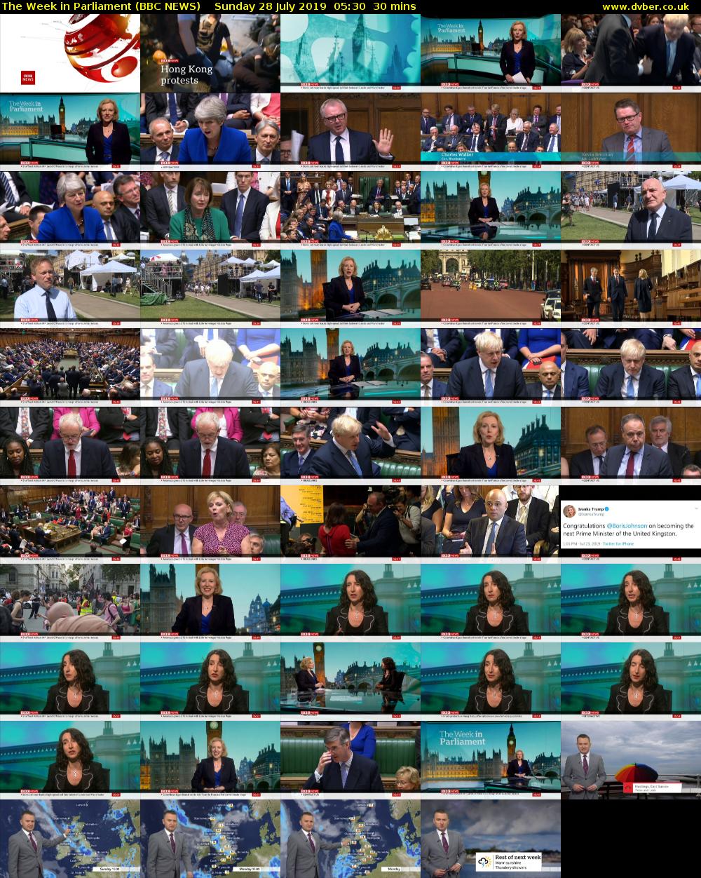 The Week in Parliament (BBC NEWS) Sunday 28 July 2019 05:30 - 06:00