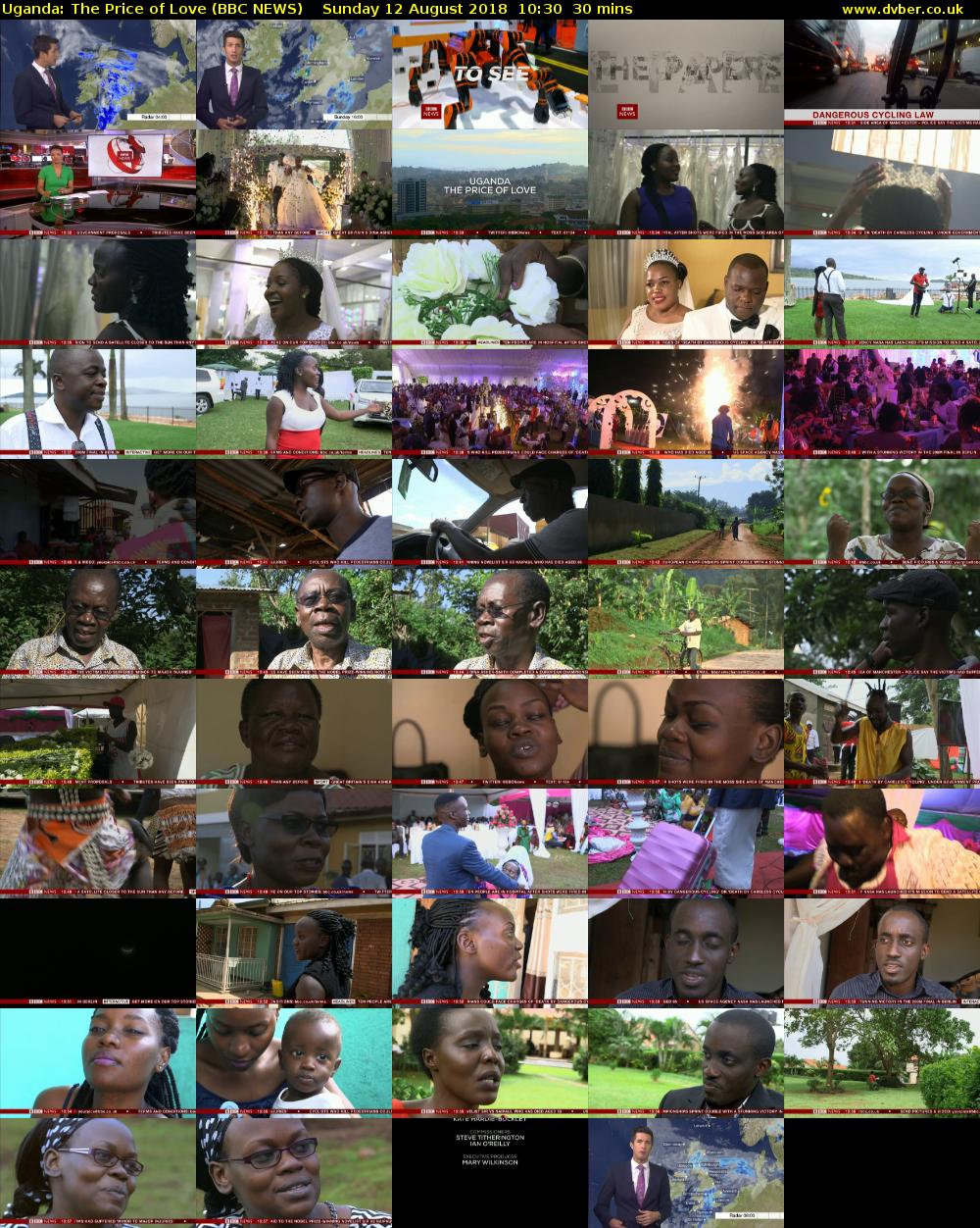 Uganda: The Price of Love (BBC NEWS) Sunday 12 August 2018 10:30 - 11:00