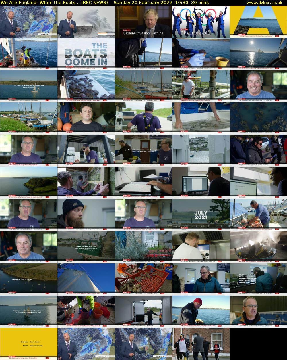 We Are England: When the Boats... (BBC NEWS) Sunday 20 February 2022 10:30 - 11:00