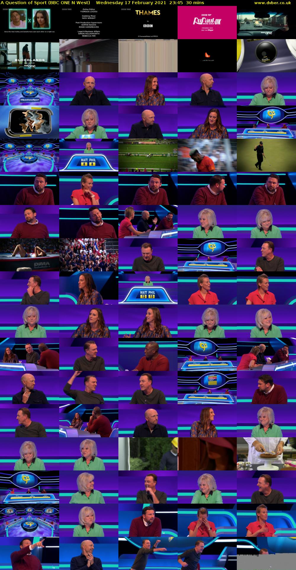A Question of Sport (BBC ONE N West) Wednesday 17 February 2021 23:45 - 00:15