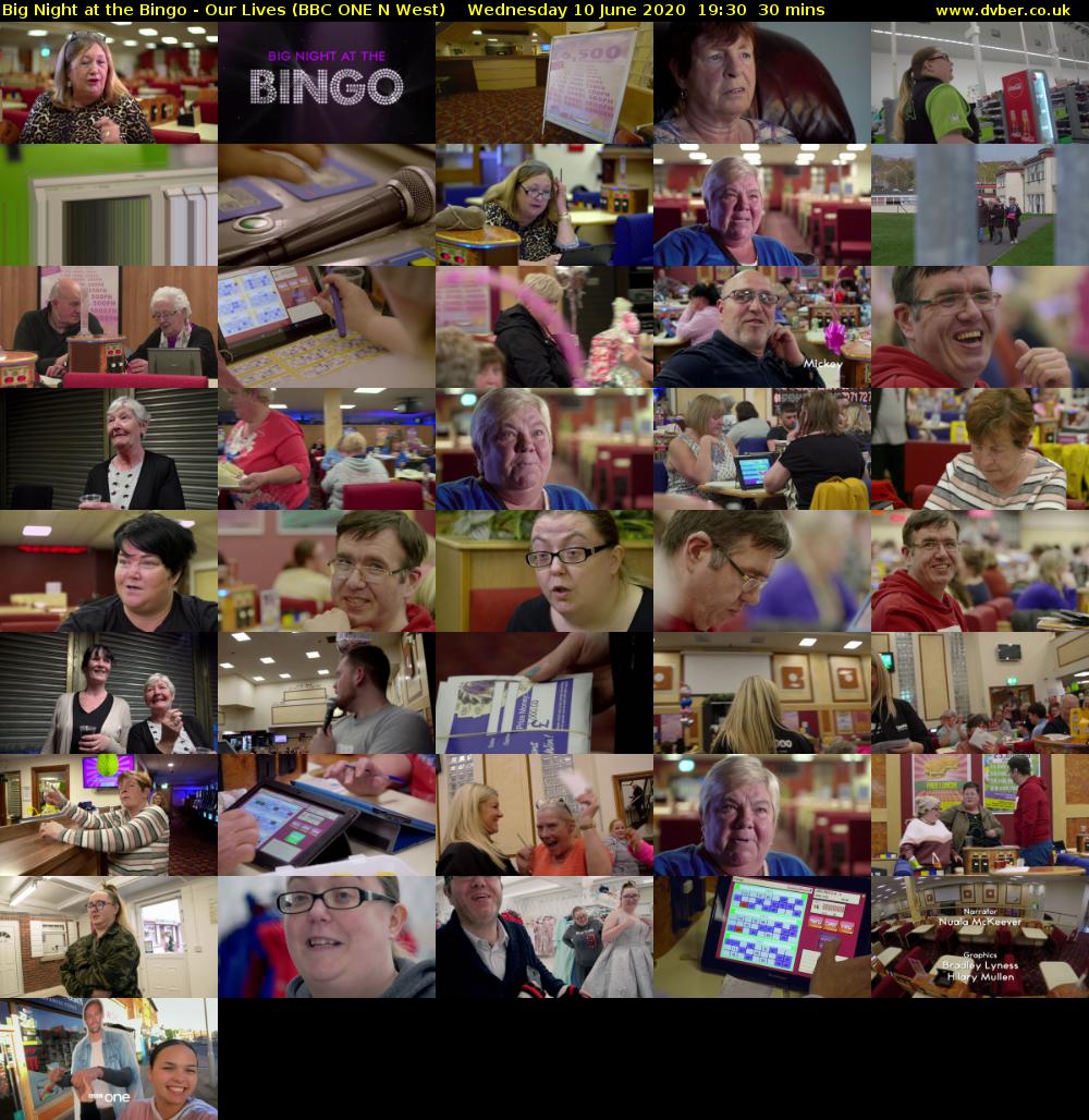 Big Night at the Bingo - Our Lives (BBC ONE N West) Wednesday 10 June 2020 19:30 - 20:00