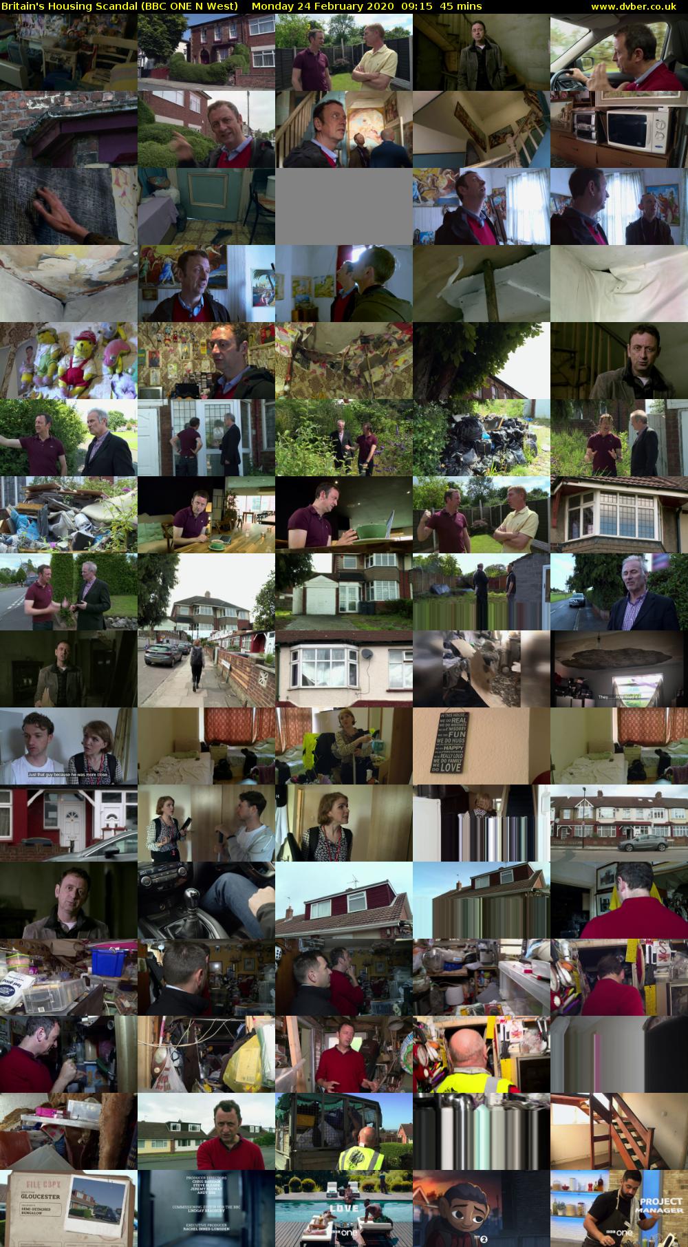 Britain's Housing Scandal (BBC ONE N West) Monday 24 February 2020 09:15 - 10:00