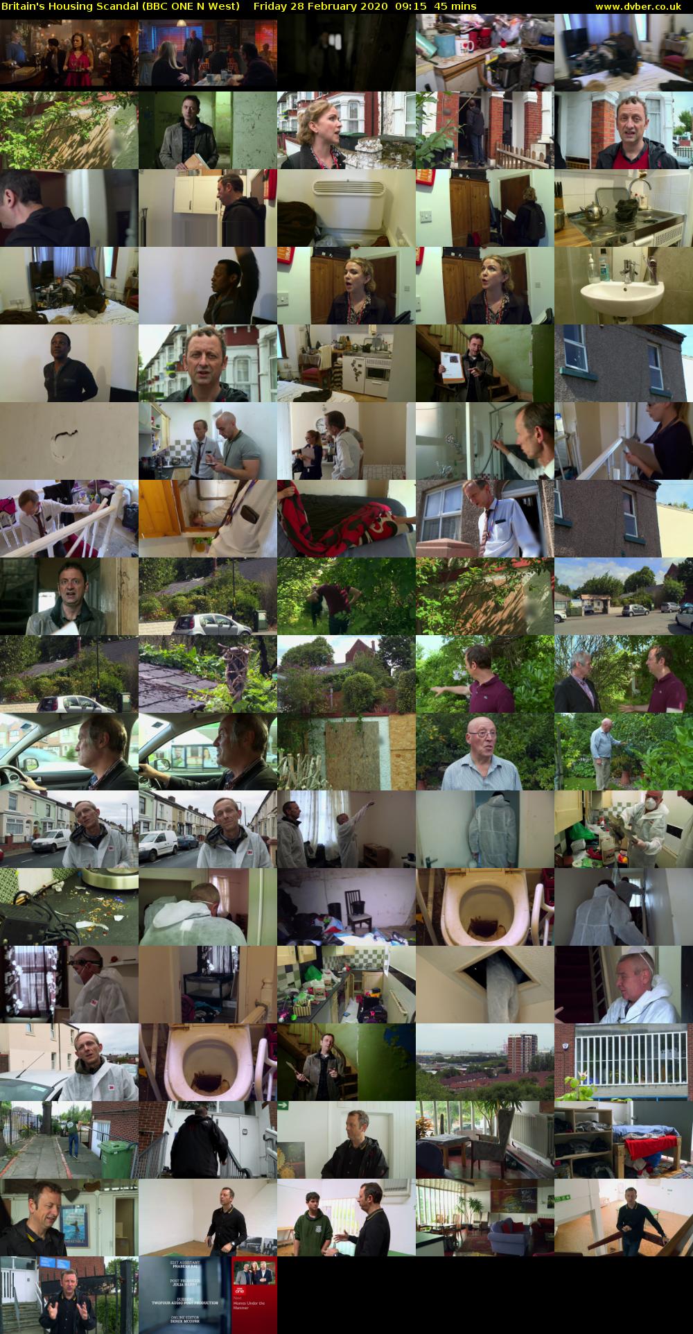 Britain's Housing Scandal (BBC ONE N West) Friday 28 February 2020 09:15 - 10:00