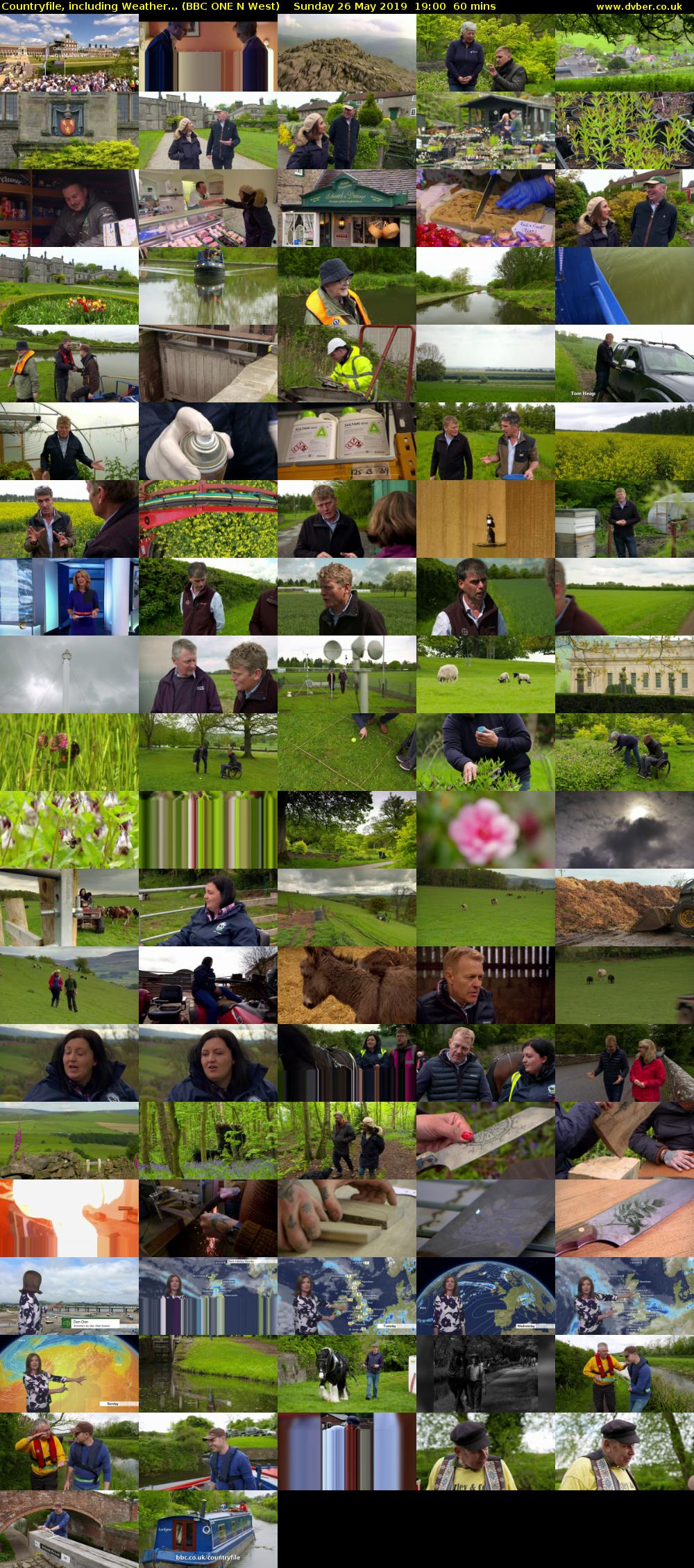 Countryfile, including Weather... (BBC ONE N West) Sunday 26 May 2019 19:00 - 20:00