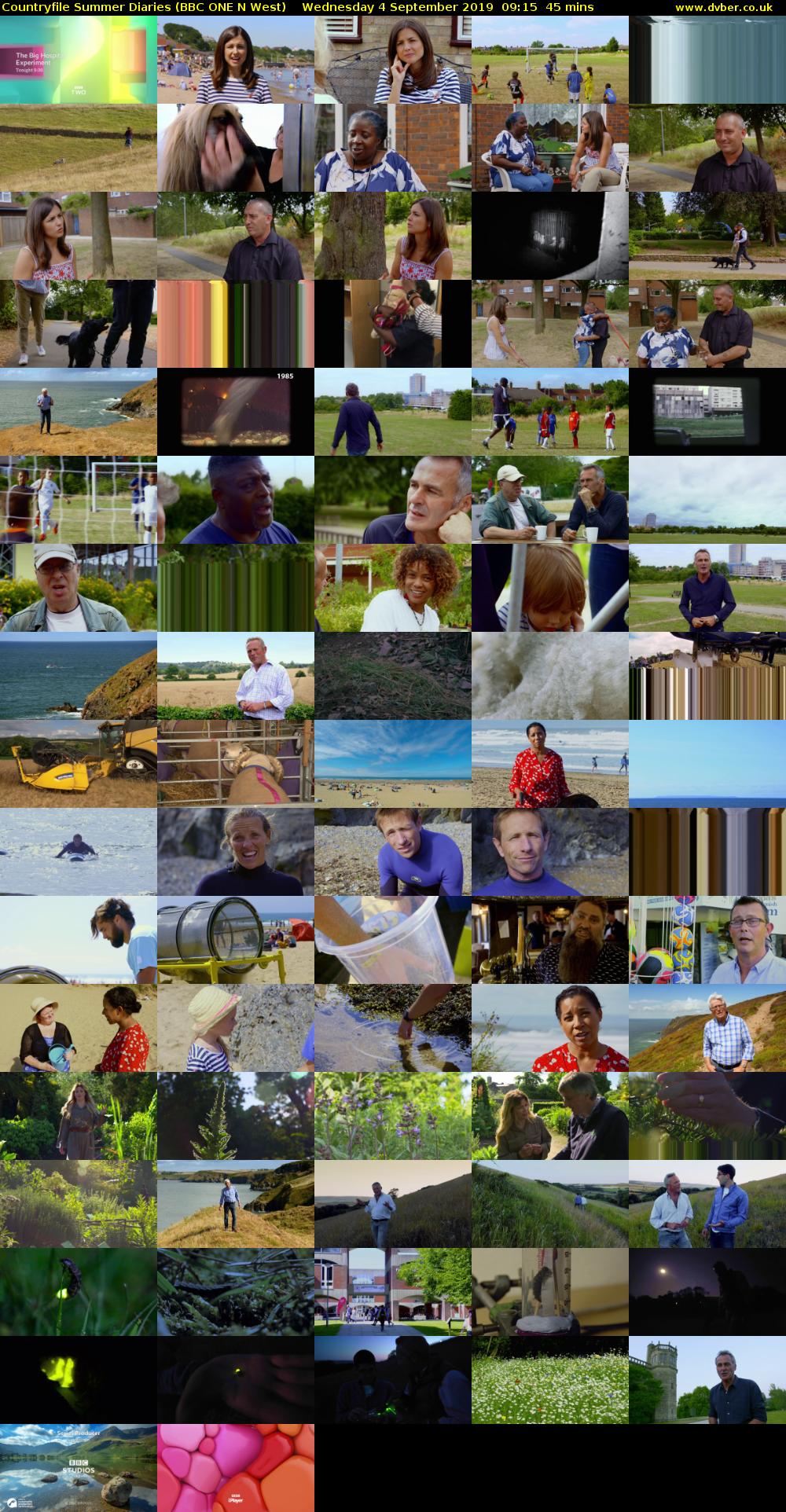 Countryfile Summer Diaries (BBC ONE N West) Wednesday 4 September 2019 09:15 - 10:00